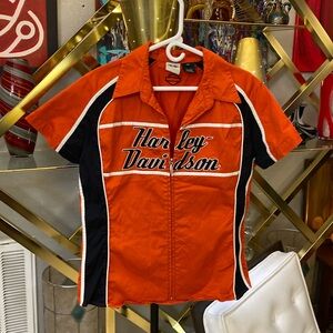 Harley Davidson Zippered Top, Blouse, Shirt.